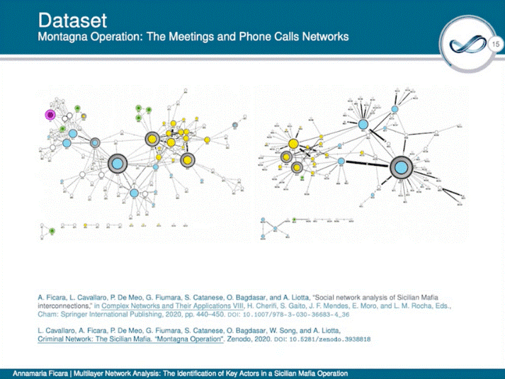 Montagna Operation: The Meetings and Phone Calls Networks