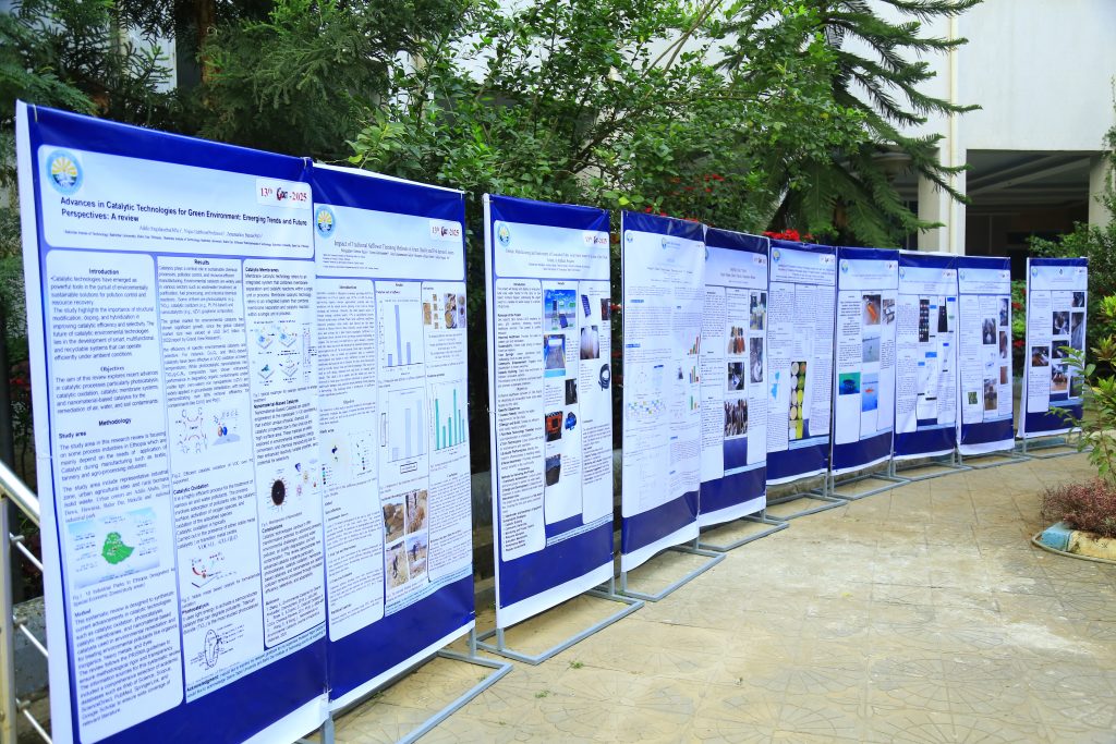 Research posters displayed at EAI ICAST 2025 conference in Bahir Dar, Ethiopia.